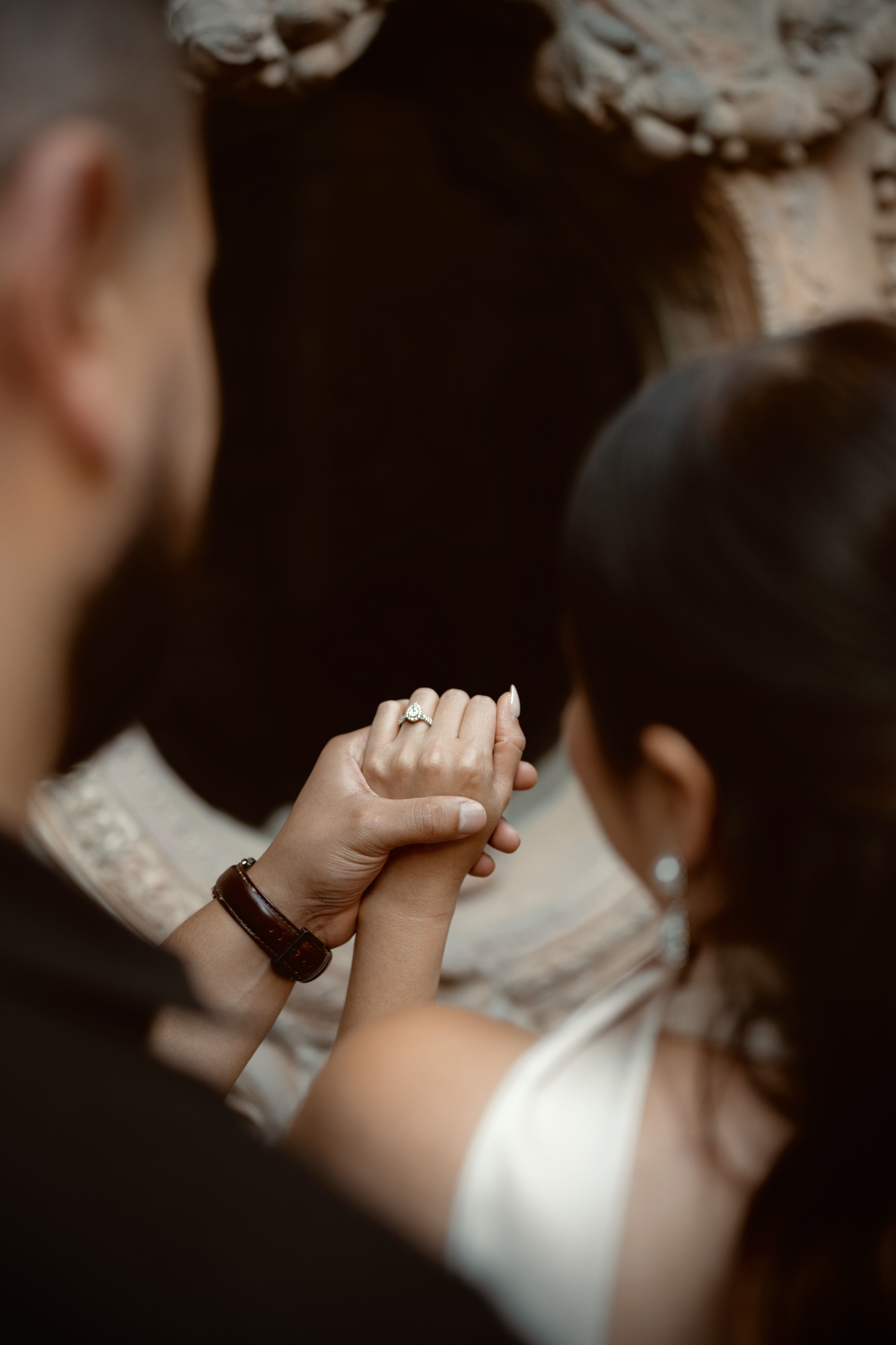 Detalle de los anillos de boda