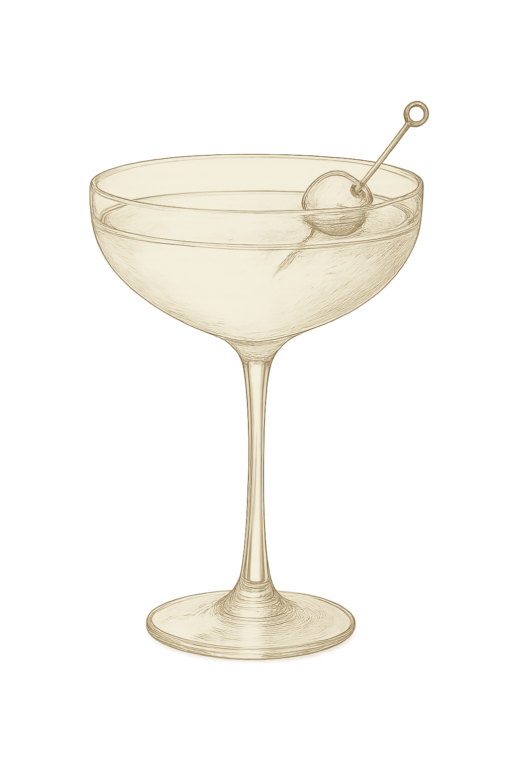 Ilustración de copas de cóctel