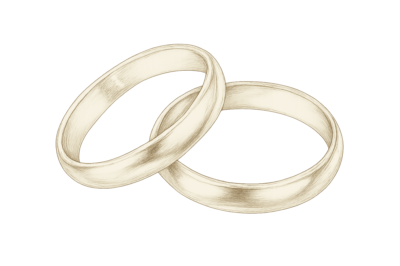 Ilustración de anillos de boda
